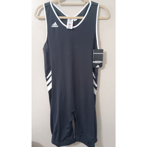 VTG 2003 ADIDAS RUNNING TM SPEEDSUIT Men's 2XL Track Black/White NEW NWT